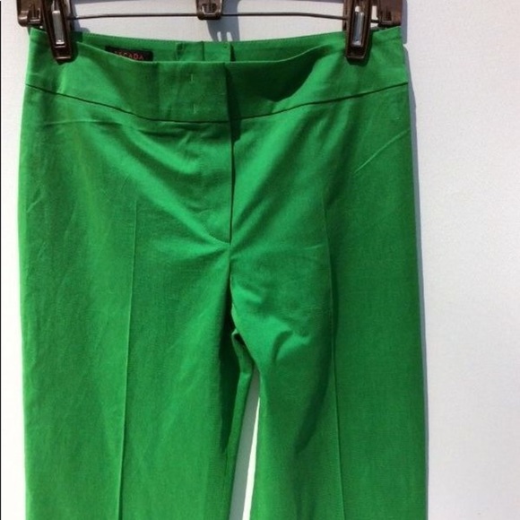 ESCADA kelly Green flat front Pants 34 s / M - Picture 2 of 5